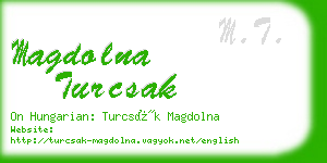 magdolna turcsak business card